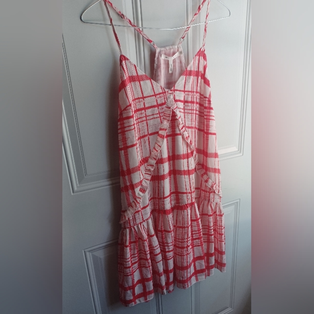 Avec Les Filles Plaid Windowpane Grid Check Mini Sundress - Picture 3 of 10